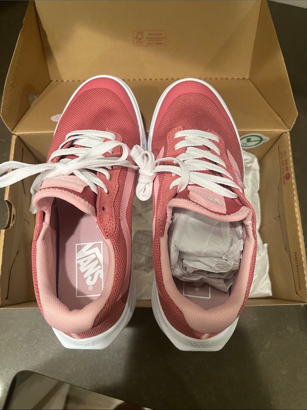 Vans Women’s Coral Pink Low-Top Sneakers - Picture 4 of 10